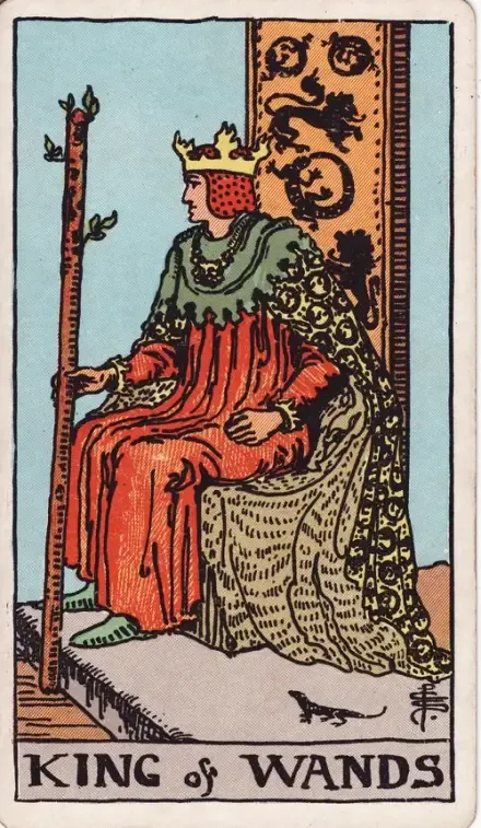 King of Wands tarot card (Rider–Waite–Smith)