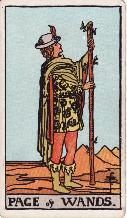 Page of Wands tarot card (Rider–Waite–Smith)