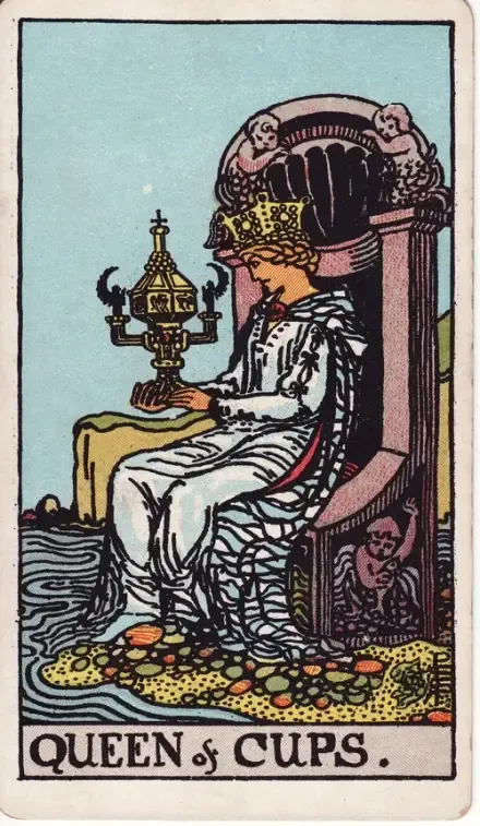 Queen of Cups tarot card (Rider–Waite–Smith)