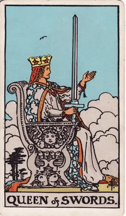 Queen of Swords tarot card (Rider–Waite–Smith)