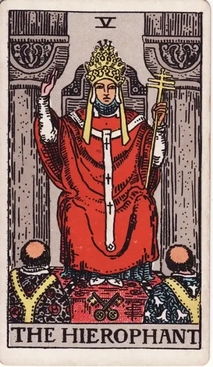 The Hierophant tarot card (Rider–Waite–Smith)