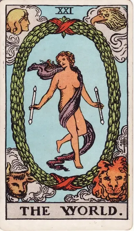 The World tarot card (Rider–Waite–Smith)